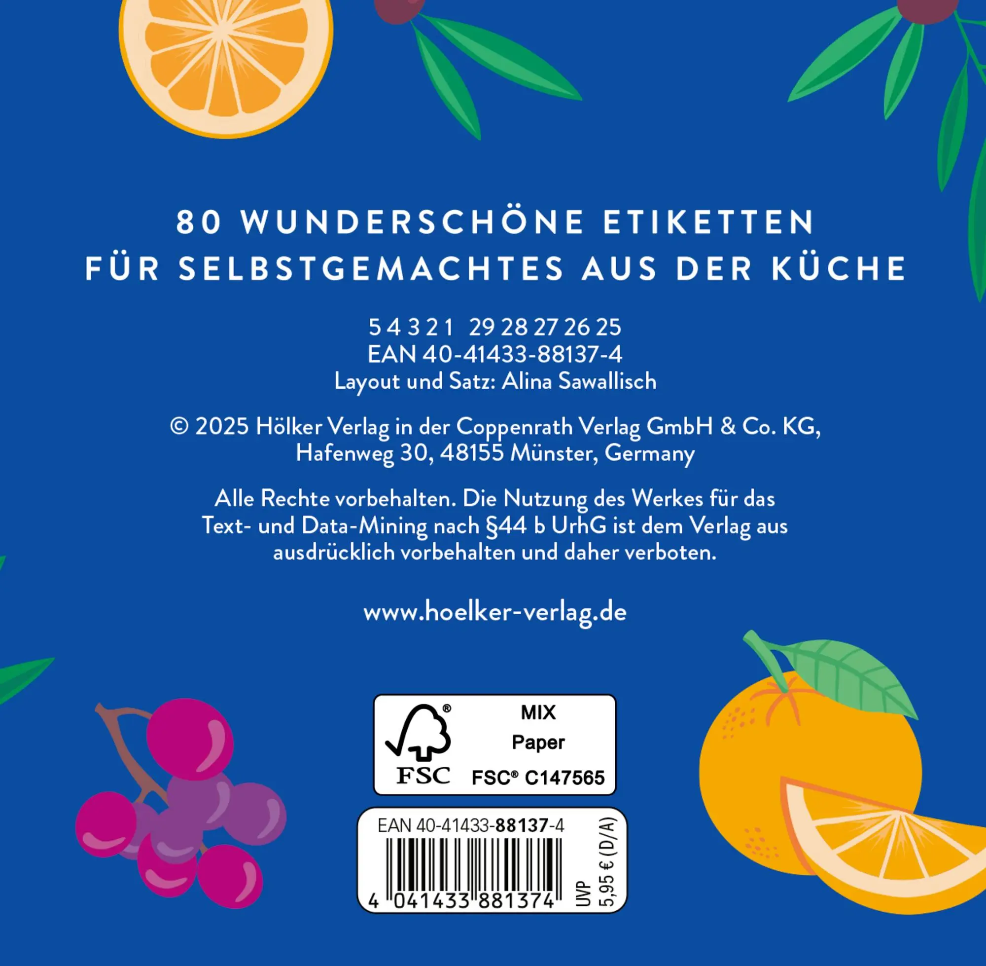 Rückseite: 4041433881374 | Küchenetiketten - Kaliméra | Für Gläser &amp; Flaschen | Alina Sawallisch