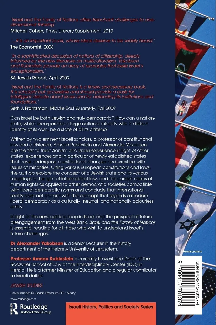 Rückseite: 9780415781374 | Israel and the Family of Nations | Alexander Yakobson (u. a.) | Buch