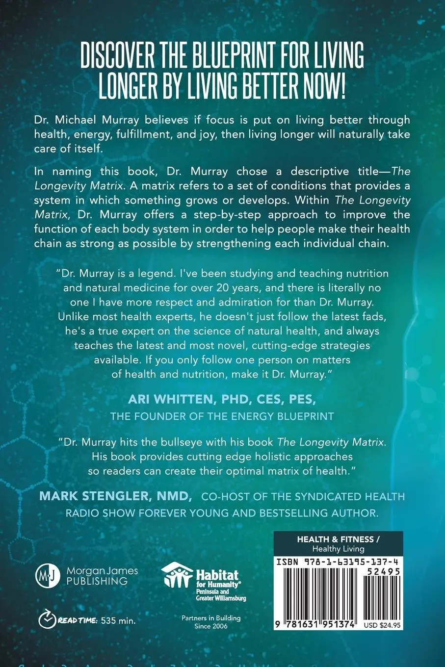 Rückseite: 9781631951374 | The Longevity Matrix | How to Live Better, Stronger, and Longer | Buch