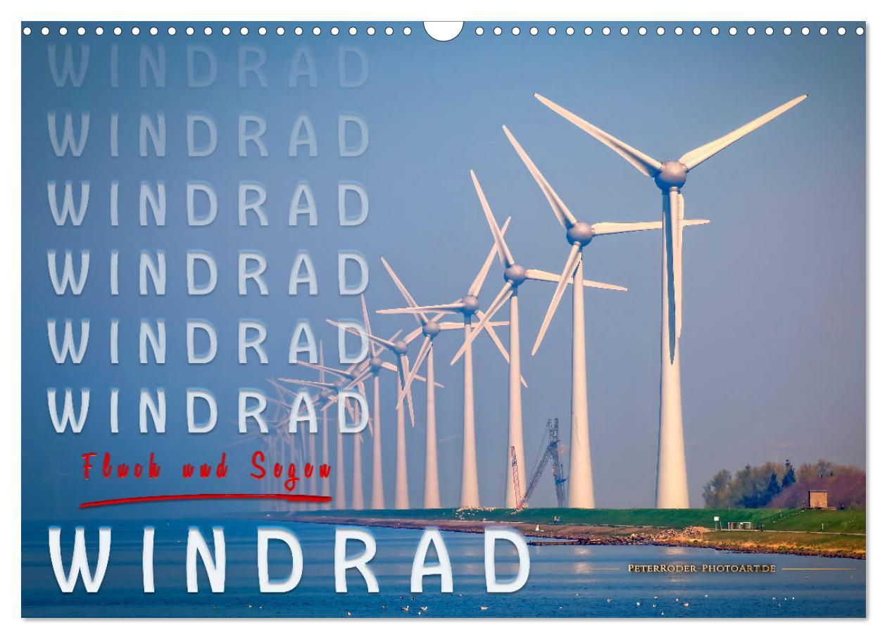 Cover: 9783435351374 | Windrad - Fluch und Segen (Wandkalender 2025 DIN A3 quer), CALVENDO...