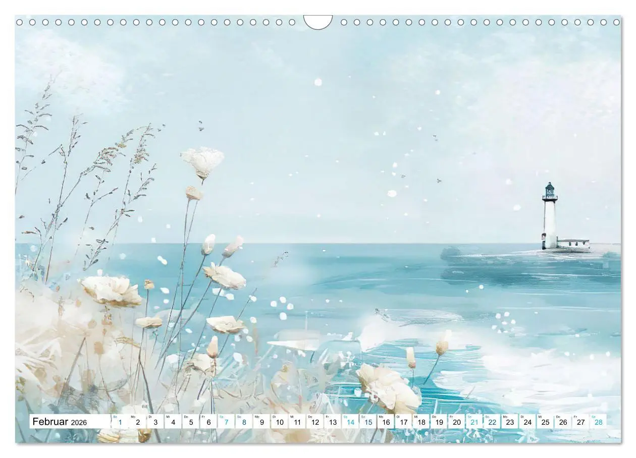 Bild: 9783457371374 | Strandträume in Aquarell (Wandkalender 2026 DIN A3 quer), CALVENDO...