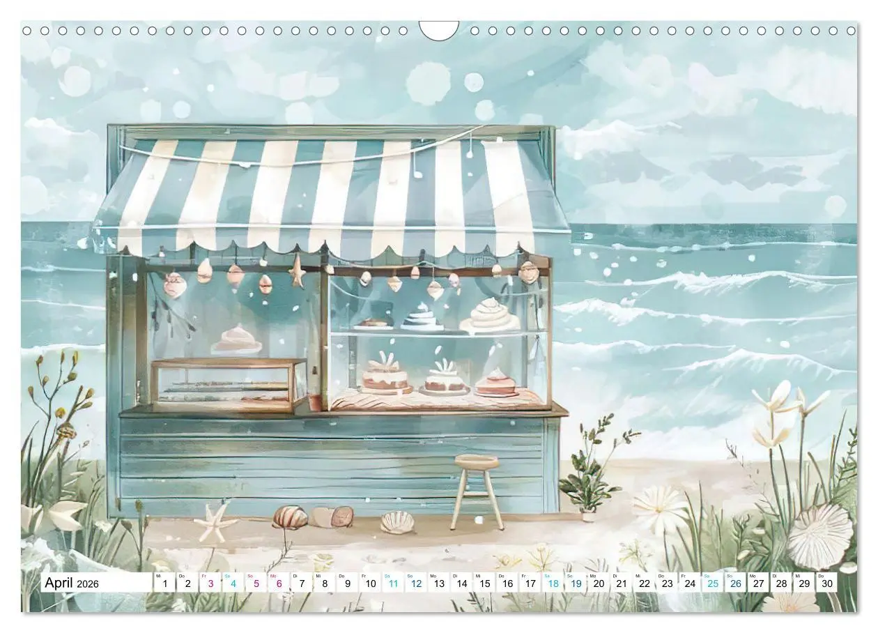 Bild: 9783457371374 | Strandträume in Aquarell (Wandkalender 2026 DIN A3 quer), CALVENDO...