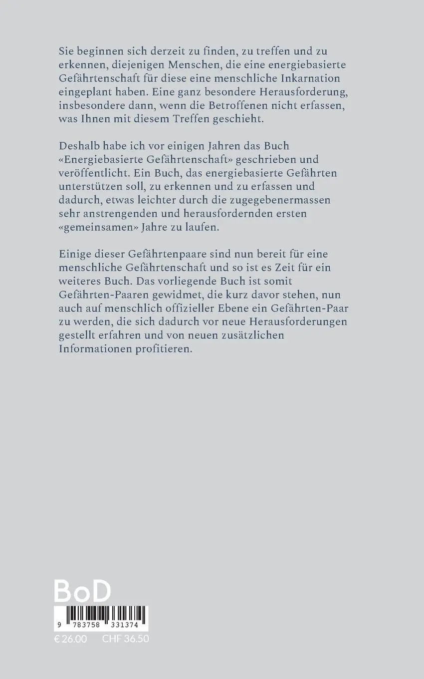 Rückseite: 9783758331374 | Energiebasierte Gefährtenschaft | Praktisch | Susanne Edelmann | Buch