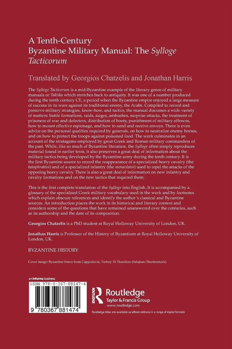 Rückseite: 9780367881474 | A Tenth-Century Byzantine Military Manual | The Sylloge Tacticorum