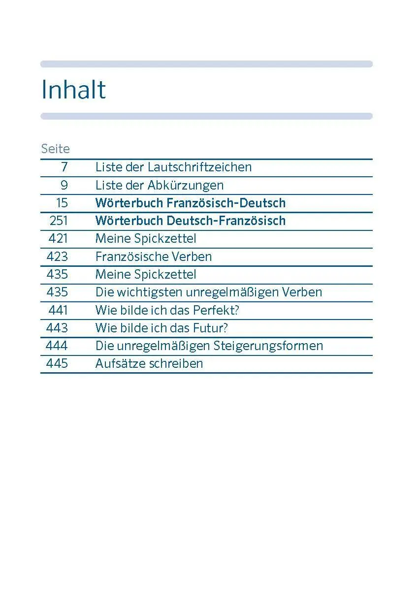 Bild: 9783125161474 | PONS Spick-Wörterbuch Französisch für die Schule | Taschenbuch | 2018