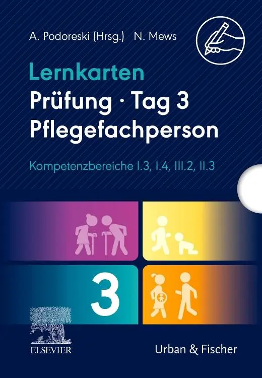 Cover: 9783437251474 | Lernkarten Prüfung - Tag 3, Pflegefachperson, Kompetenzbereiche...