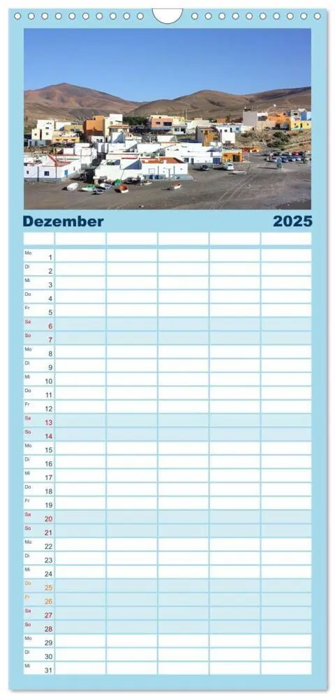 Bild: 9783457121474 | Familienplaner 2025 - Fuerteventura mit 5 Spalten (Wandkalender, 21...