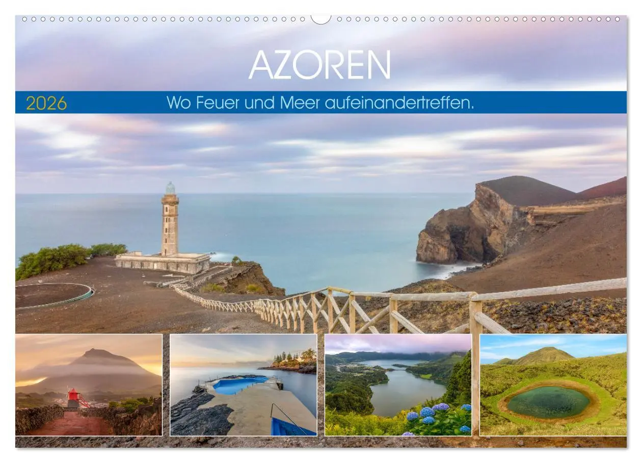 Cover: 9783457291474 | Azoren, Wo Feuer und Meer aufeinandertreffen. (Wandkalender 2026...