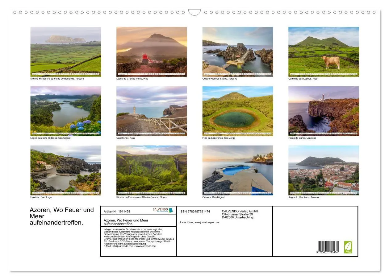 Bild: 9783457291474 | Azoren, Wo Feuer und Meer aufeinandertreffen. (Wandkalender 2026...