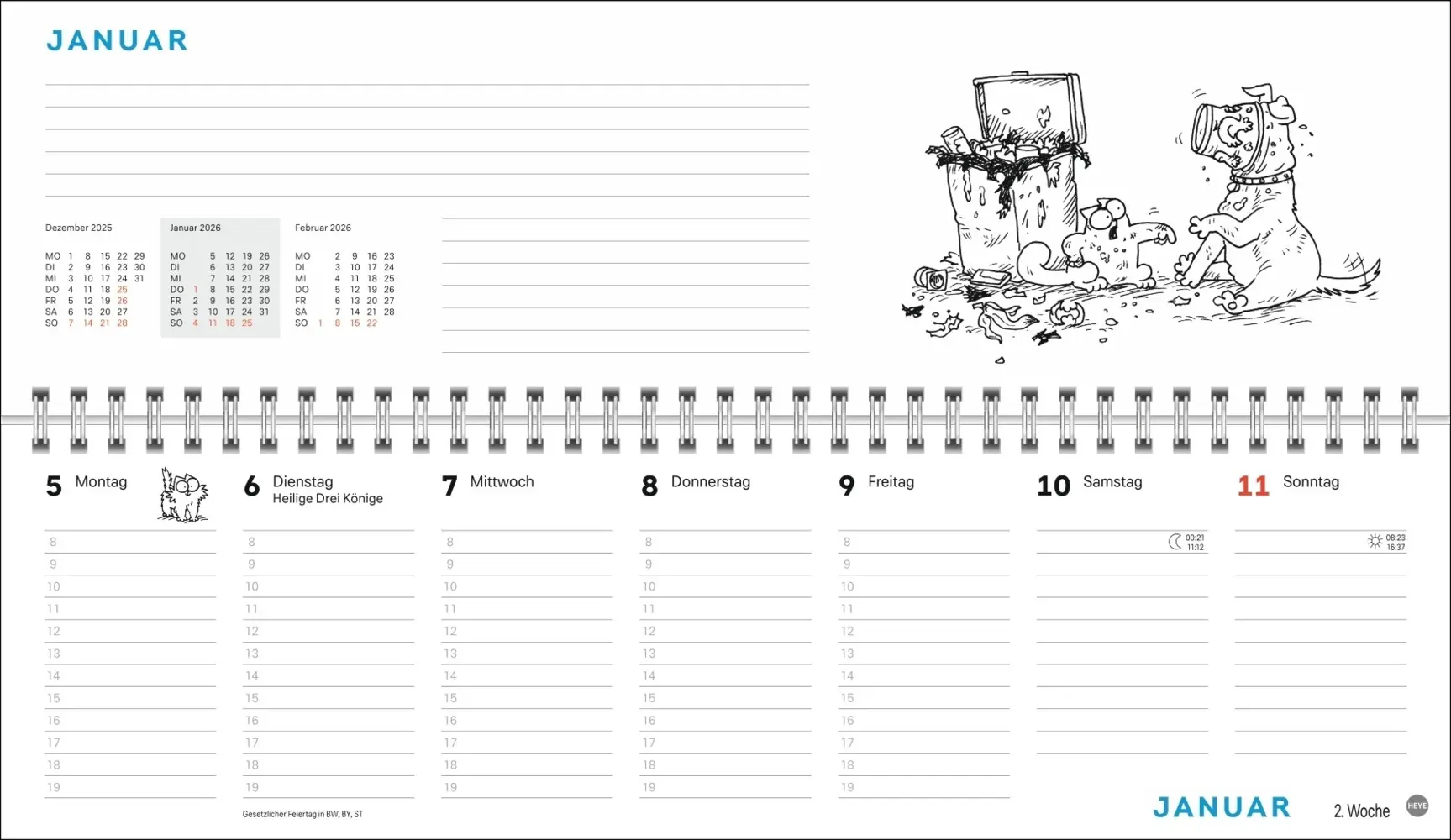 Bild: 9783756411474 | Simons Katze Büroplaner 2026 | Simon Tofield | Kalender | 112 S.