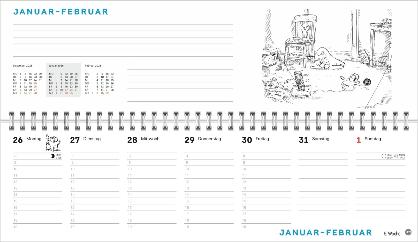 Bild: 9783756411474 | Simons Katze Büroplaner 2026 | Simon Tofield | Kalender | 112 S.