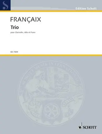 Cover: 9790001081474 | Trio (1990) | Jean Francaix | Buch | Schott Music | EAN 9790001081474