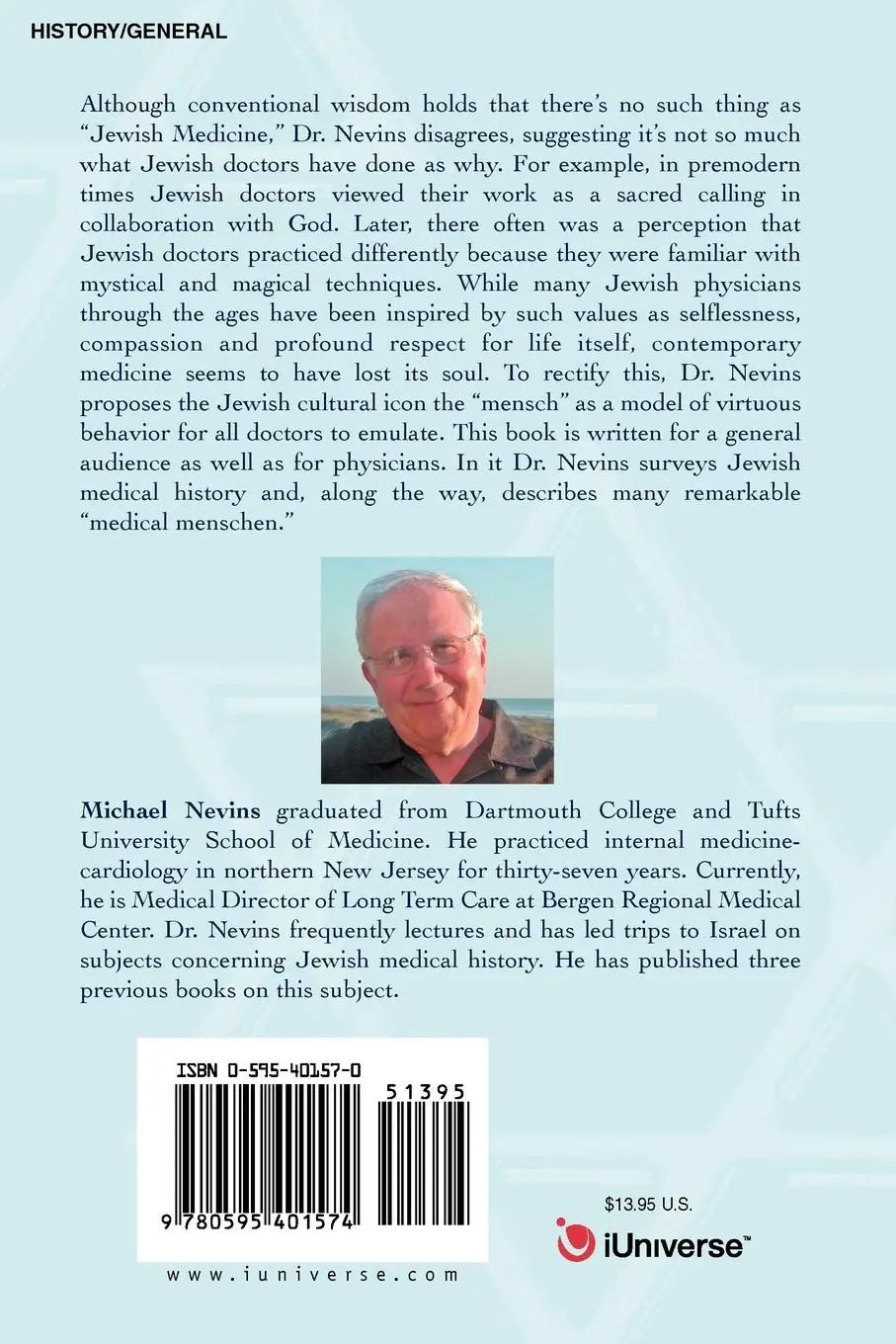 Rückseite: 9780595401574 | Jewish Medicine | What It Is and Why It Matters | Michael Nevins