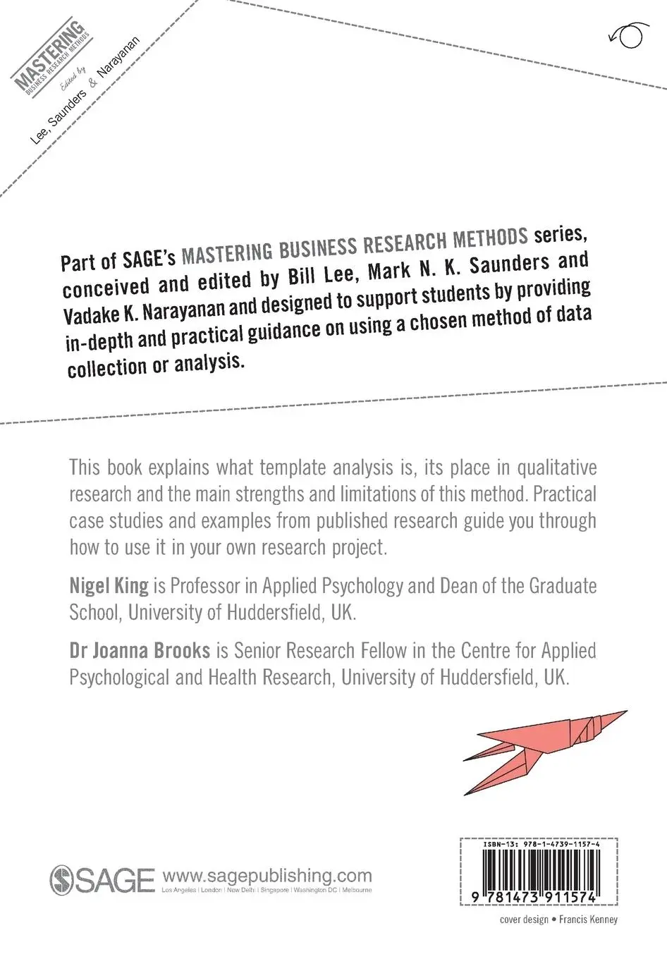 Rückseite: 9781473911574 | Template Analysis for Business and Management Students | King (u. a.)