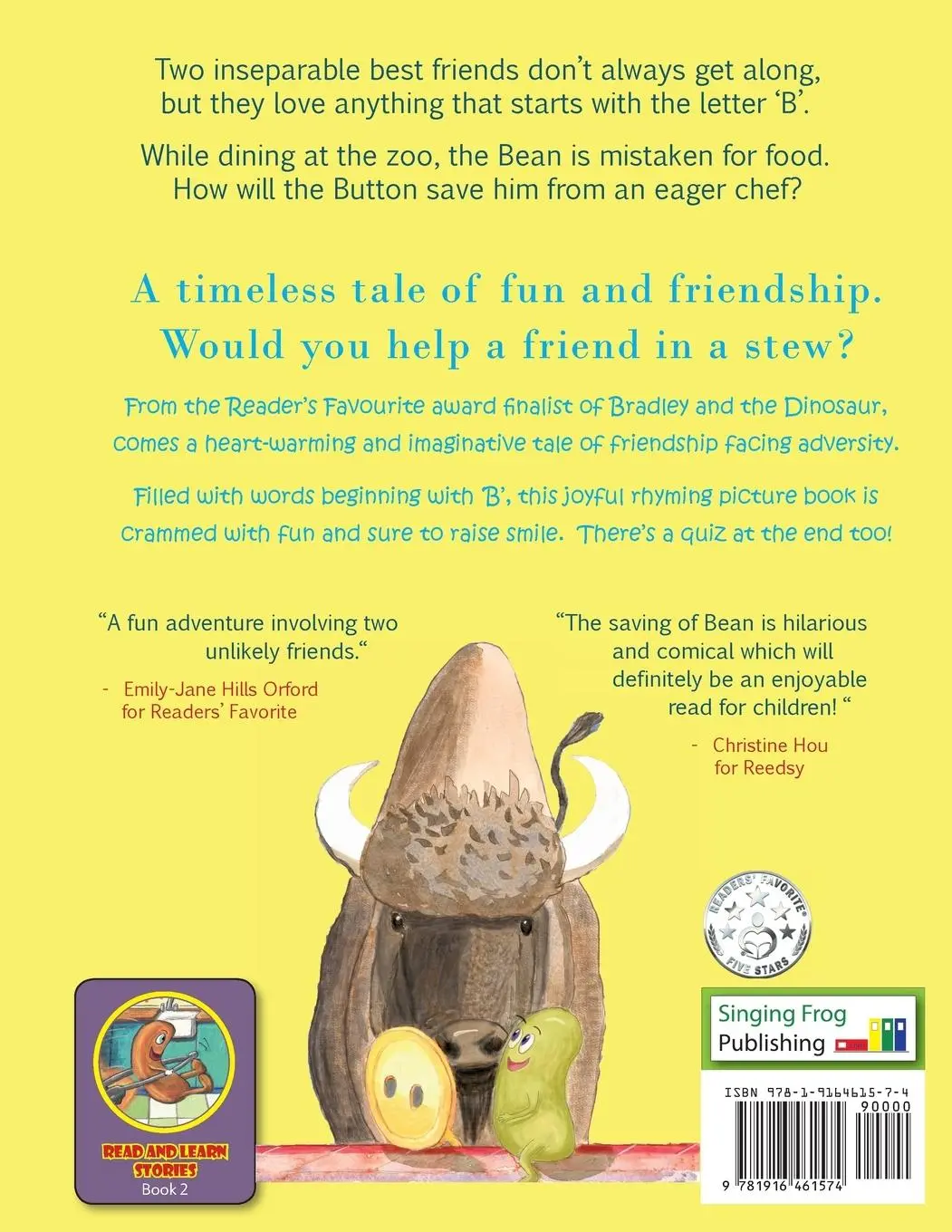 Rückseite: 9781916461574 | The Button and the Bean | Julian Hilton | Taschenbuch | Englisch