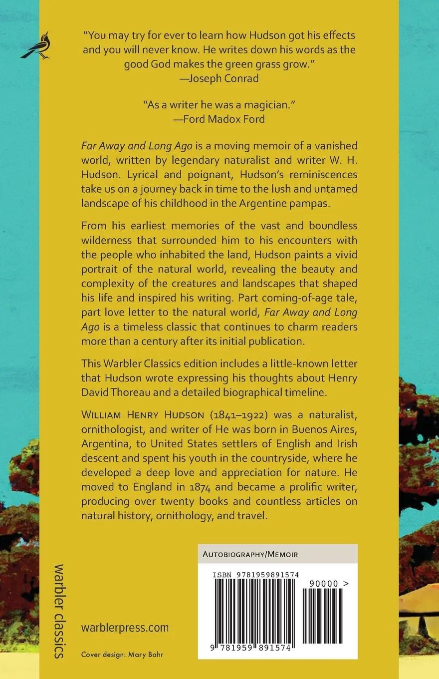 Rückseite: 9781959891574 | Far Away and Long Ago | W. H. Hudson | Taschenbuch | Englisch | 2023