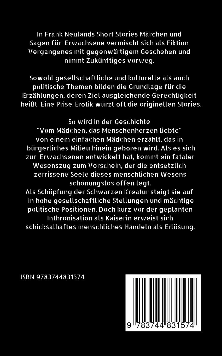Rückseite: 9783744831574 | Frank Neuland Märchen und Sagen für Erwachsene Short Stories 1 | Buch