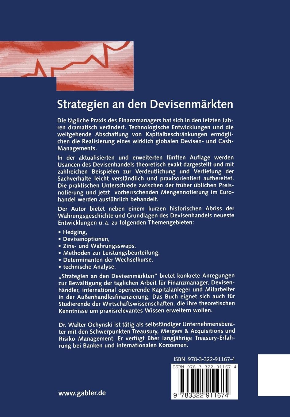 Rückseite: 9783322911674 | Strategien an den Devisenmärkten | Walter Ochynski | Taschenbuch