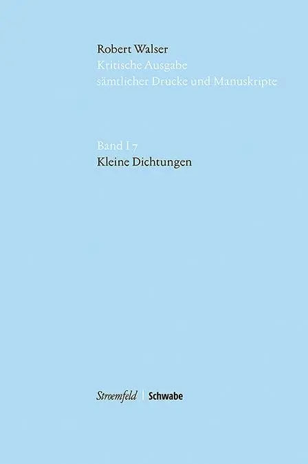 Cover: 9783796541674 | Robert Walser Kritische Ausgabe sämtlicher Drucke und...