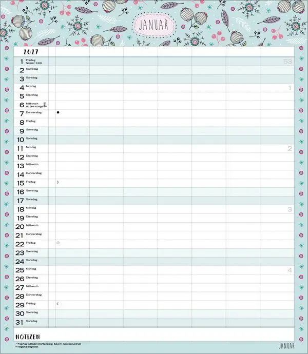 Bild: 9783819301674 | Multiplaner - Gute Laune 2027 | Verlag Korsch | Kalender | 14 S.