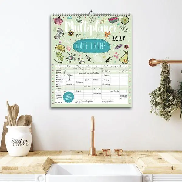 Bild: 9783819301674 | Multiplaner - Gute Laune 2027 | Verlag Korsch | Kalender | 14 S.