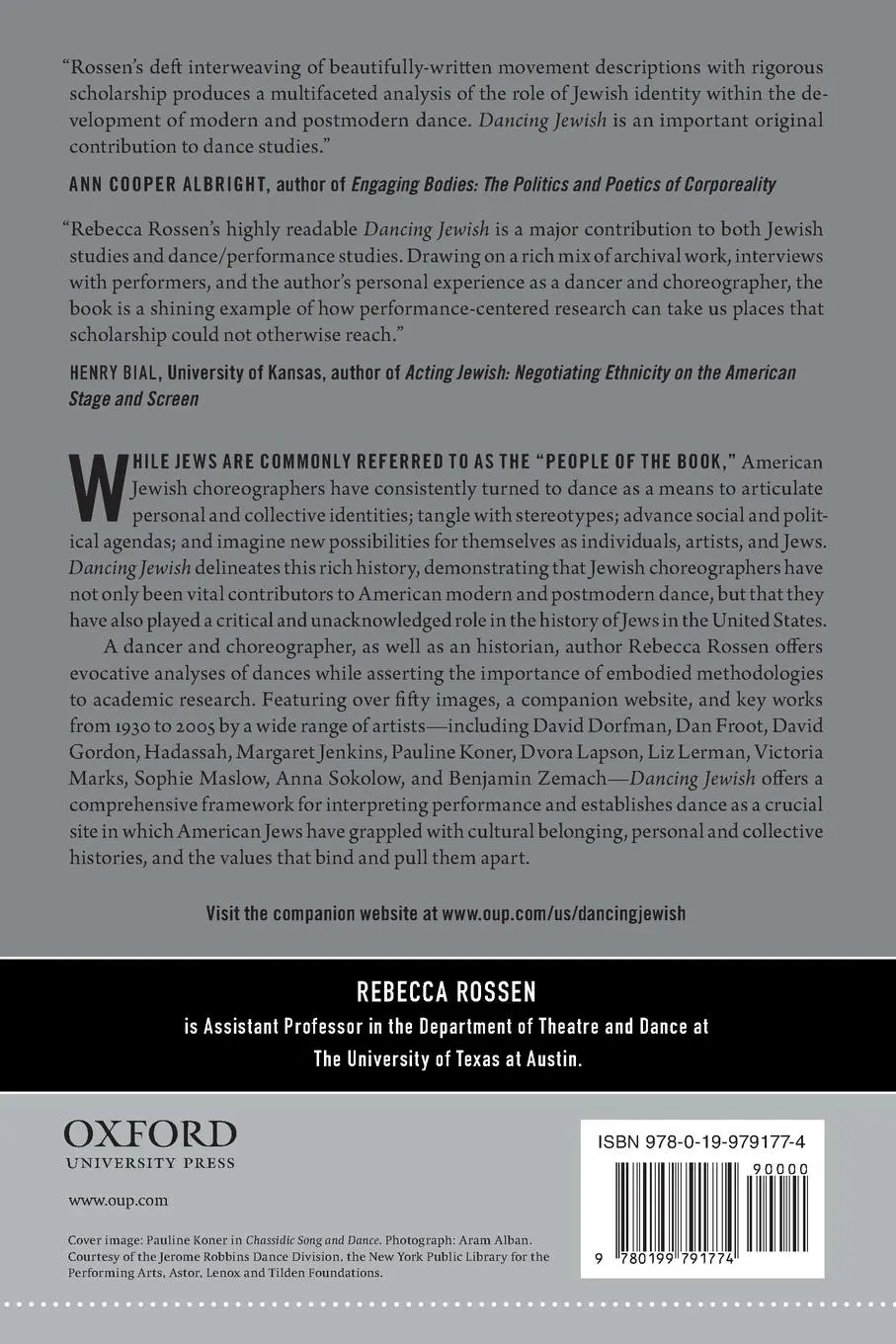 Rückseite: 9780199791774 | Dancing Jewish | Rebecca Rossen | Taschenbuch | Englisch | 2014