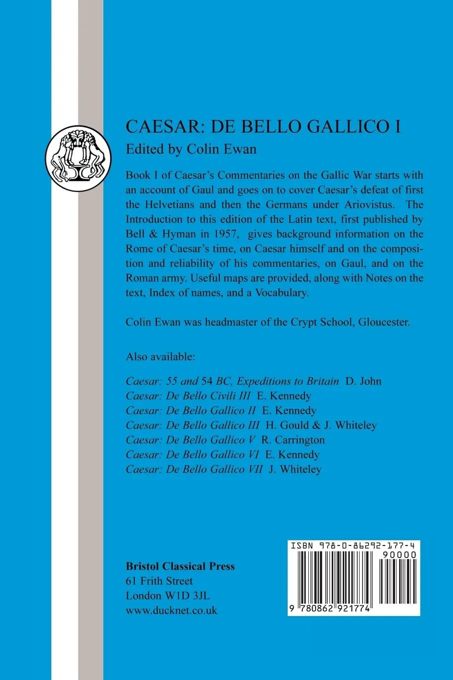 Rückseite: 9780862921774 | Caesar | Gallic War I | Julius Caesar | Taschenbuch | Englisch | 2013