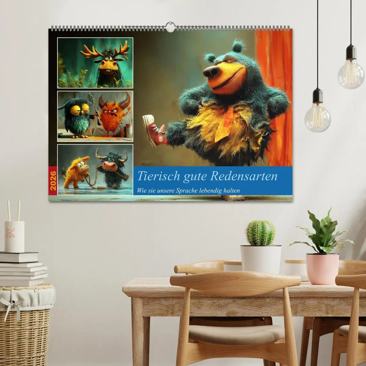 Bild: 9783516421774 | Tierisch gute Redensarten (Wandkalender 2026 DIN A2 quer), CALVENDO...