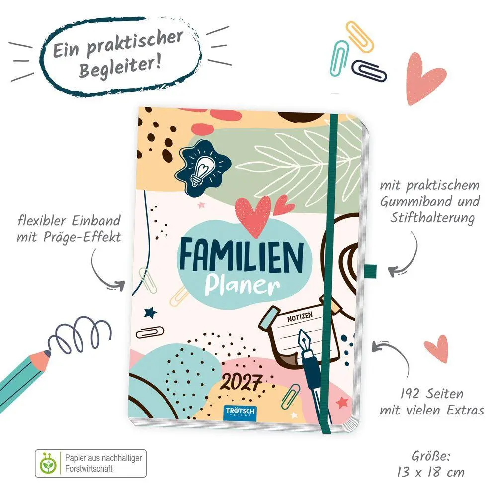 Bild: 4251901511874 | TRÖTSCH - Wochenbuch Familienplaner 2027 | Tagesplaner | KG | Kalender