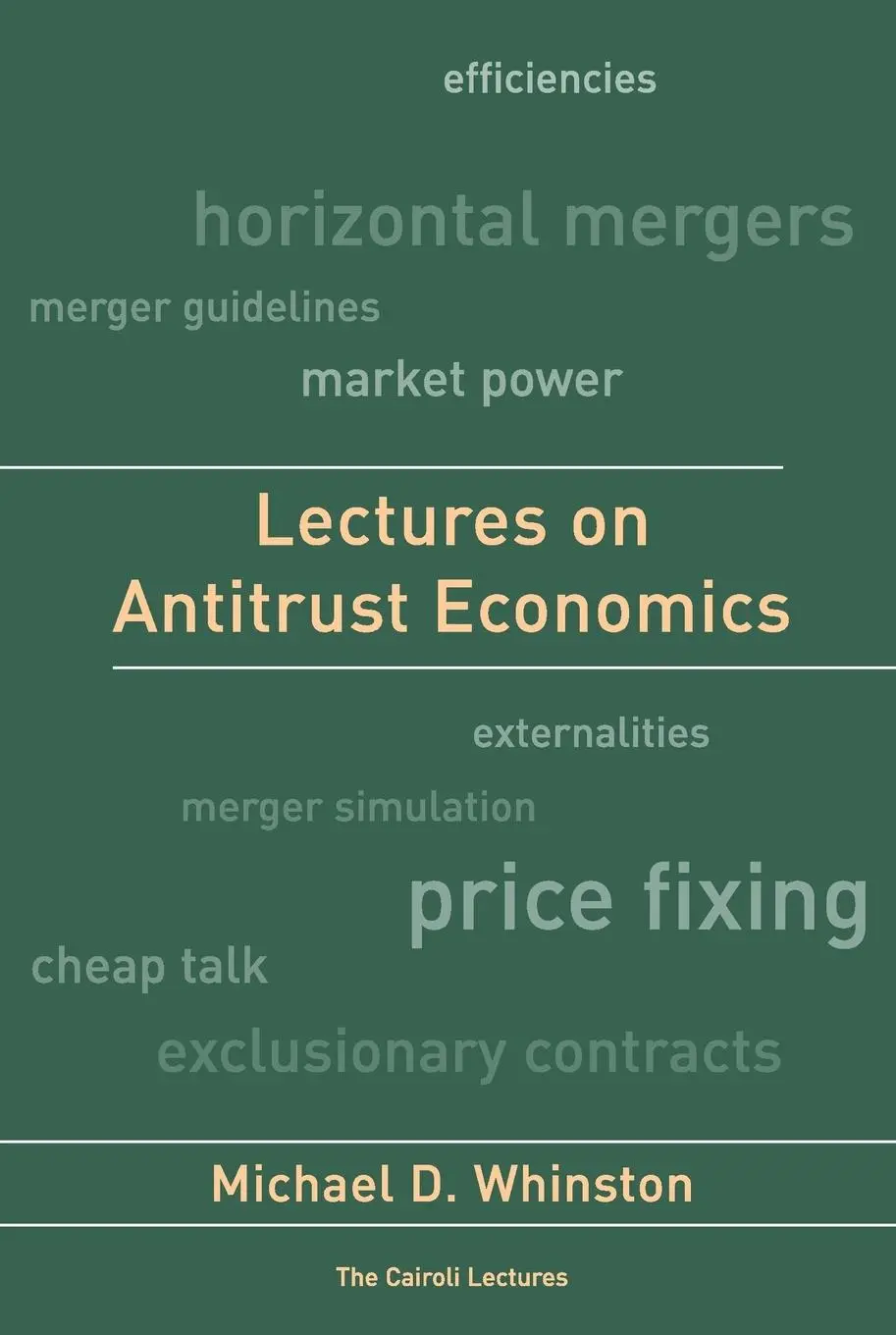 Cover: 9780262731874 | Lectures on Antitrust Economics | Michael D. Whinston | Taschenbuch