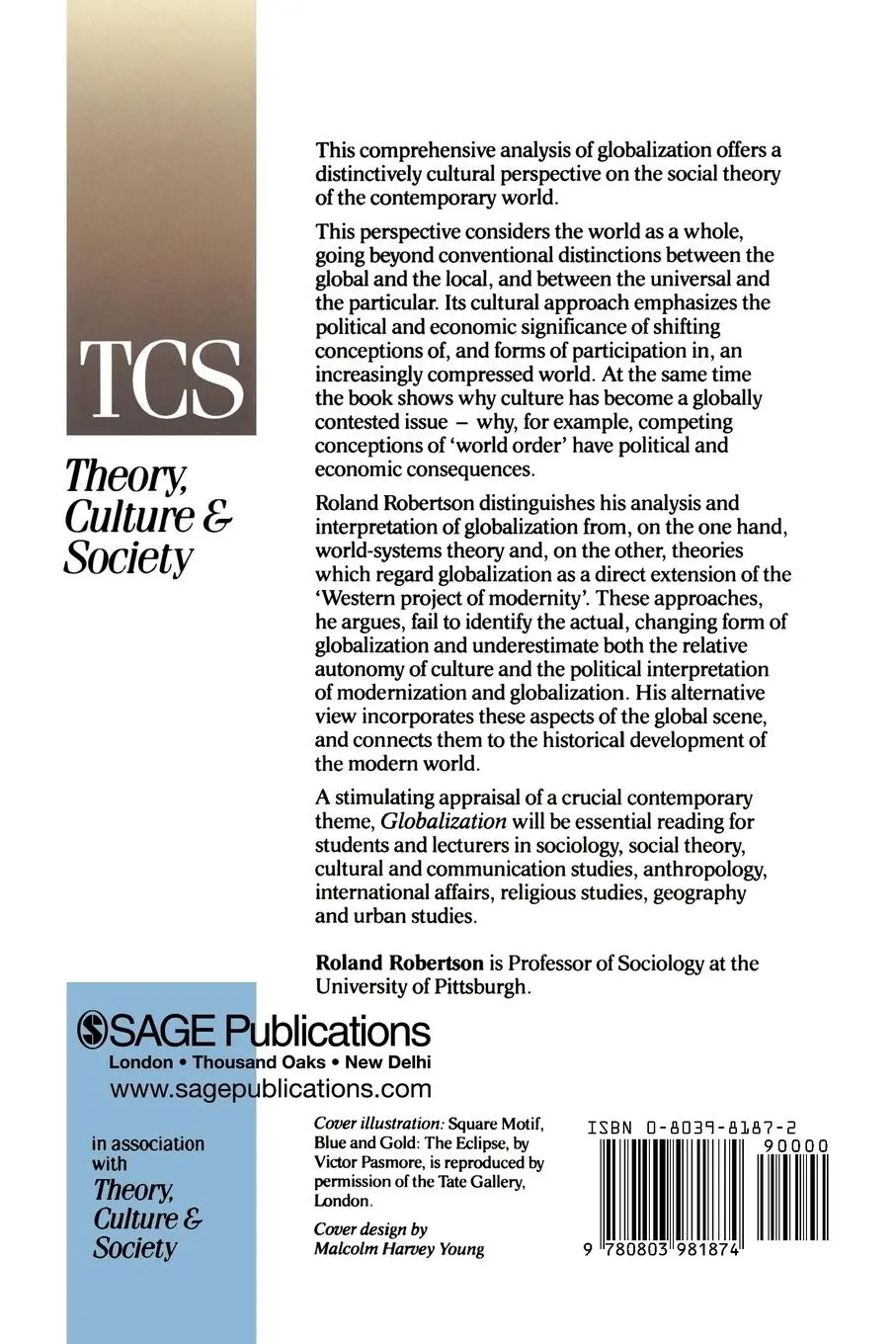 Rückseite: 9780803981874 | Globalization | Social Theory and Global Culture | Roland Robertson