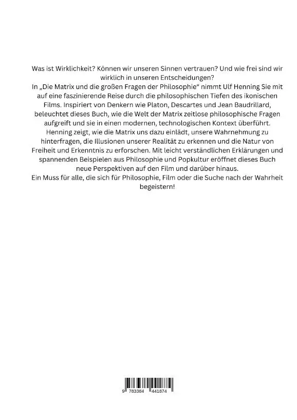 Rückseite: 9783384441874 | Die Matrix und die großen Fragen der Philosophie | Ulf Henning | Buch