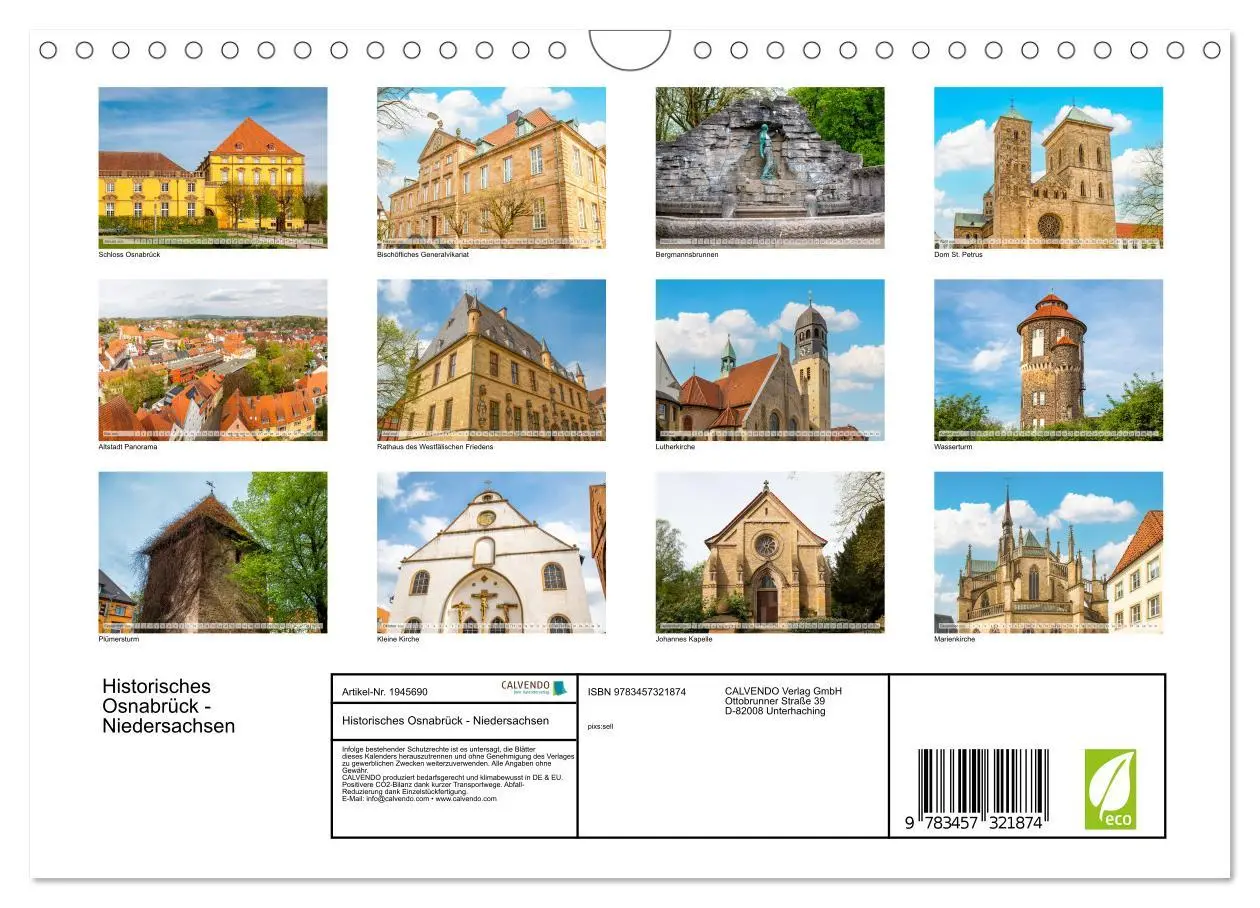 Bild: 9783457321874 | Historisches Osnabrück - Niedersachsen (Wandkalender 2026 DIN A4...