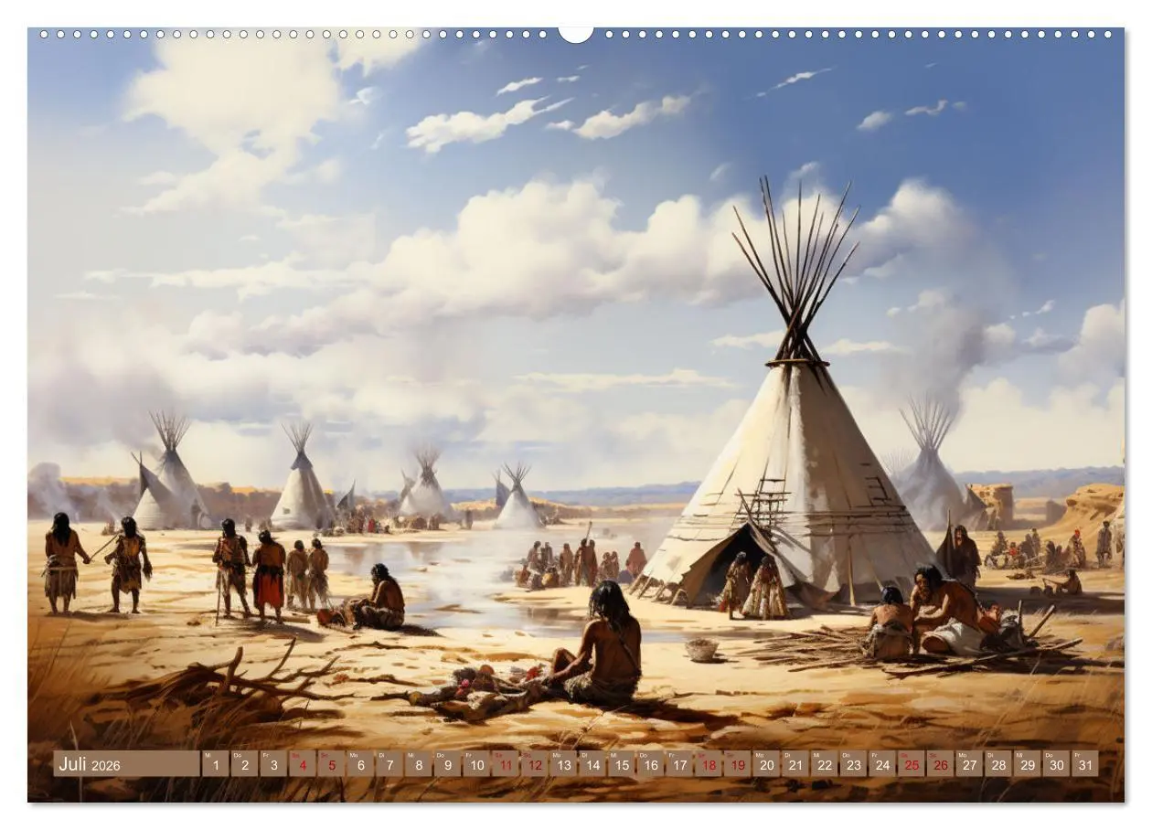 Bild: 9783457491874 | Indianische Impressionen (Wandkalender 2026 DIN A2 quer), CALVENDO...