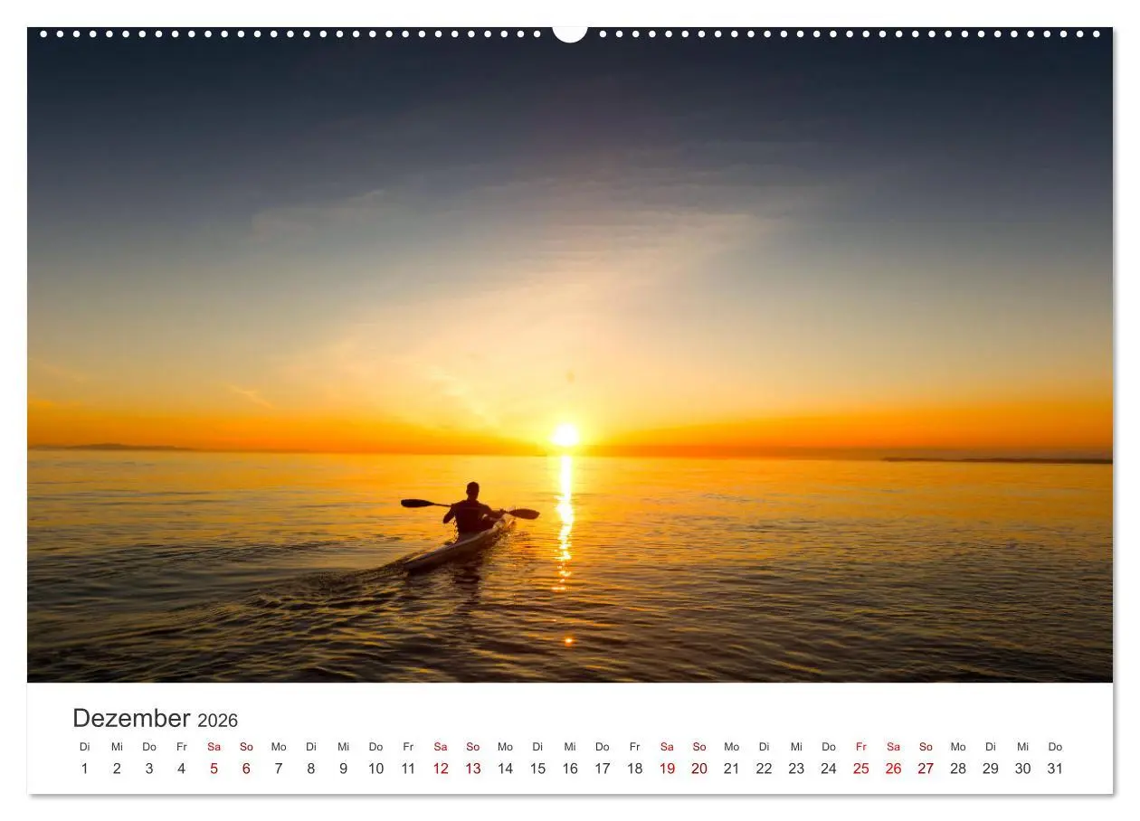 Bild: 9783457561874 | Kajak - Ruhige Gewässer (Wandkalender 2026 DIN A2 quer), CALVENDO...