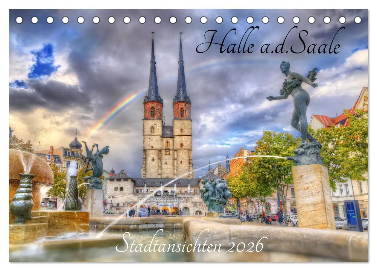 Cover: 9783516101874 | Halle an der Saale - Stadtansichten (Tischkalender 2026 DIN A5...