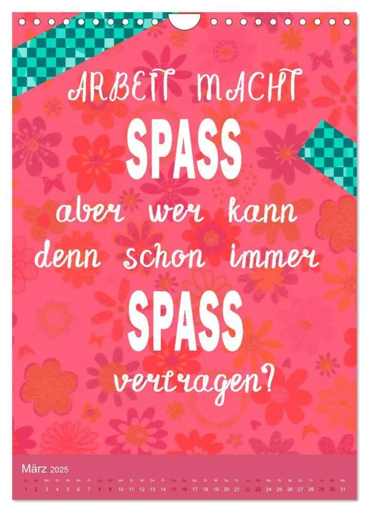Bild: 9783457171974 | Arbeit macht Spaß (Wandkalender 2025 DIN A4 hoch), CALVENDO...
