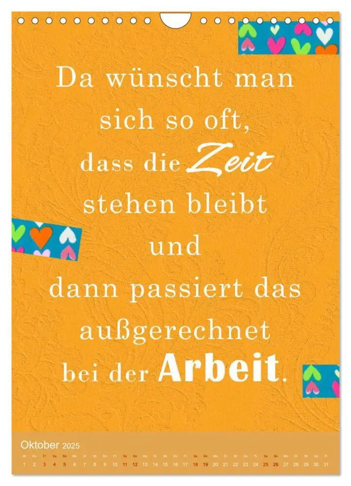 Bild: 9783457171974 | Arbeit macht Spaß (Wandkalender 2025 DIN A4 hoch), CALVENDO...