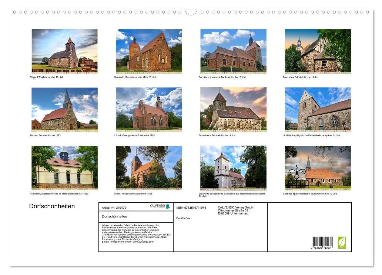 Bild: 9783516711974 | Dorfschönheiten (Wandkalender 2026 DIN A2 quer), CALVENDO...