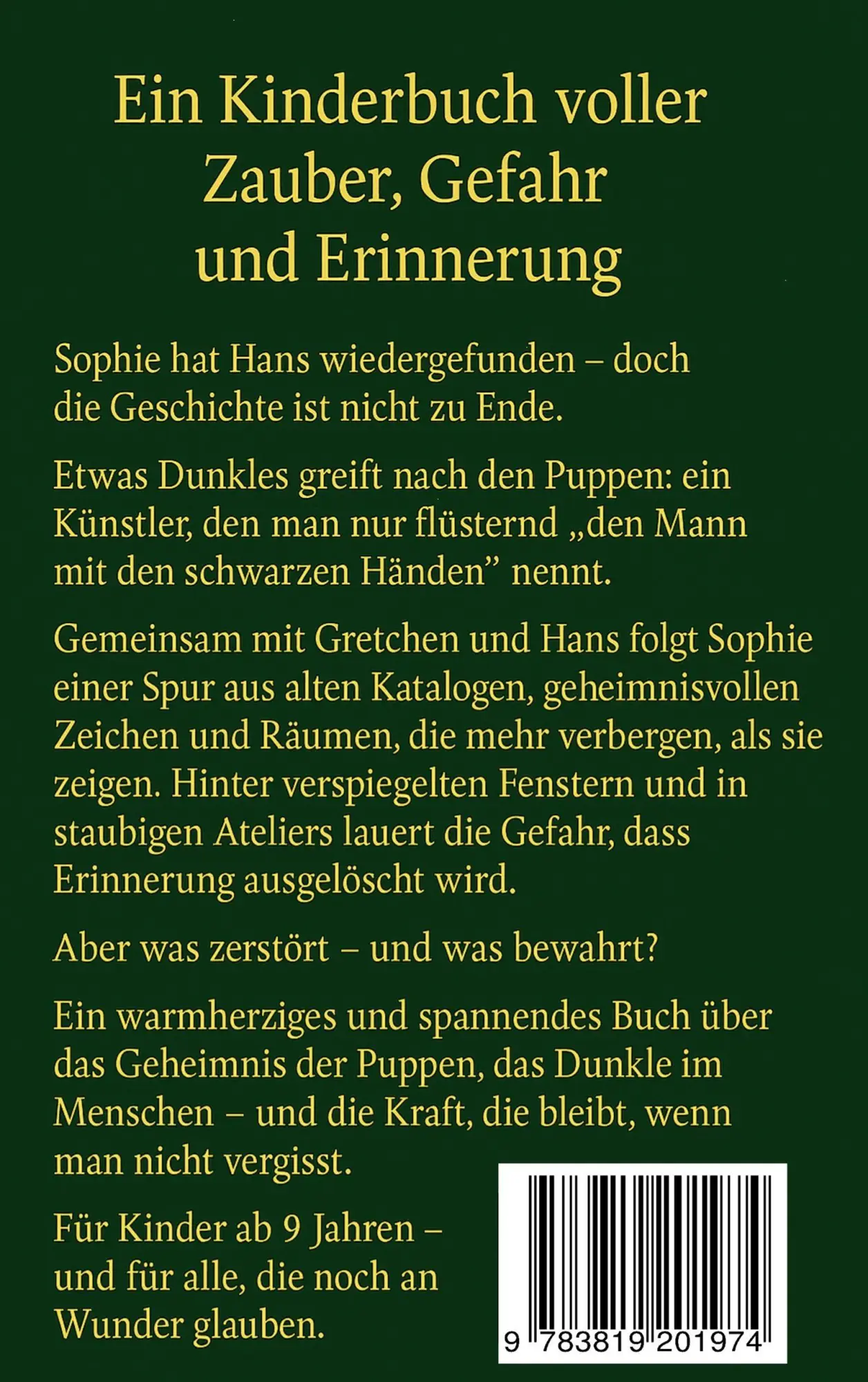 Rückseite: 9783819201974 | Sophie und der Künstler mit den schwarzen Händen | Christian Vau