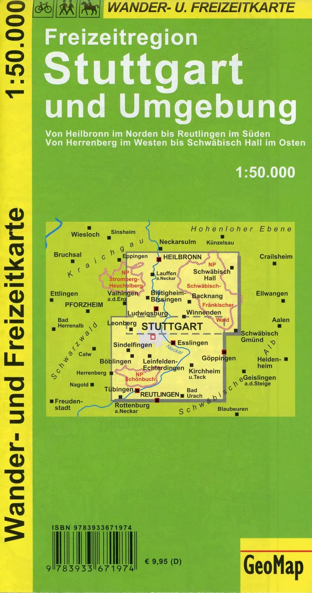 Bild: 9783933671974 | Freizeitregion Stuttgart und Umgebung 1 : 50 000. Wander- und...