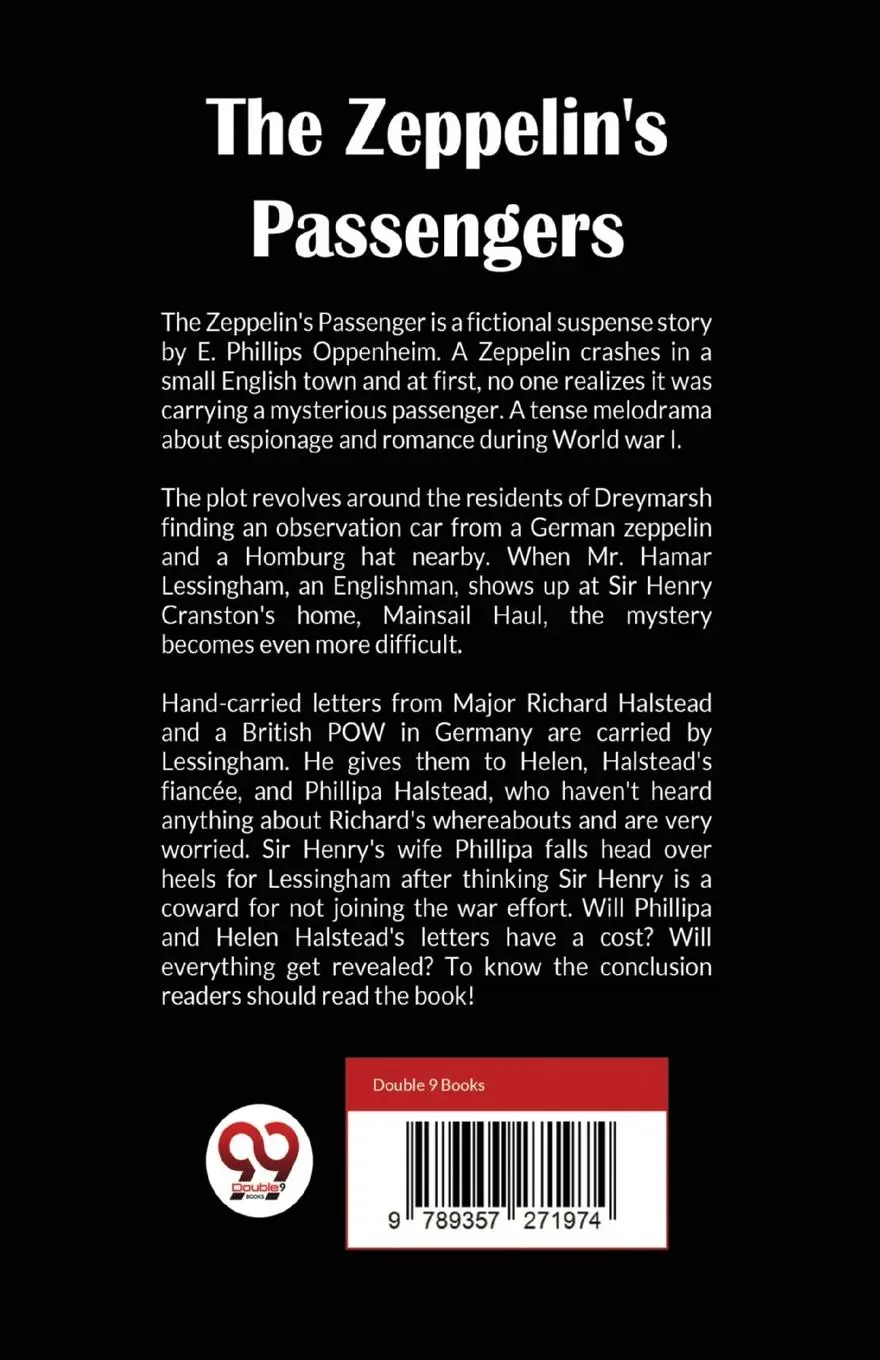 Rückseite: 9789357271974 | The Zeppelin's Passengers | E. Phillips Oppenheim | Taschenbuch | 2023