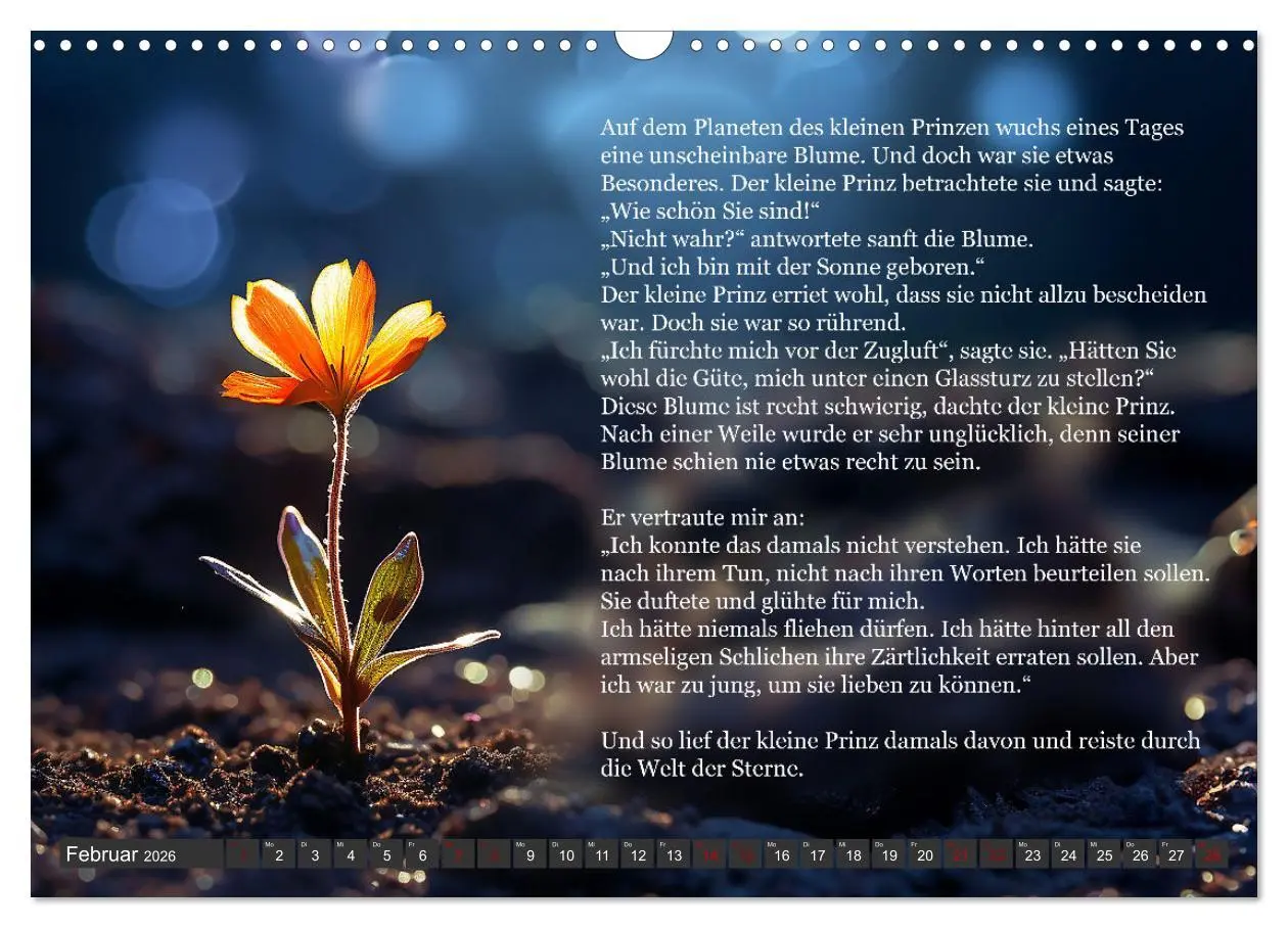 Bild: 9783457512074 | Die Reise des kleinen Prinzen (Wandkalender 2026 DIN A3 quer),...