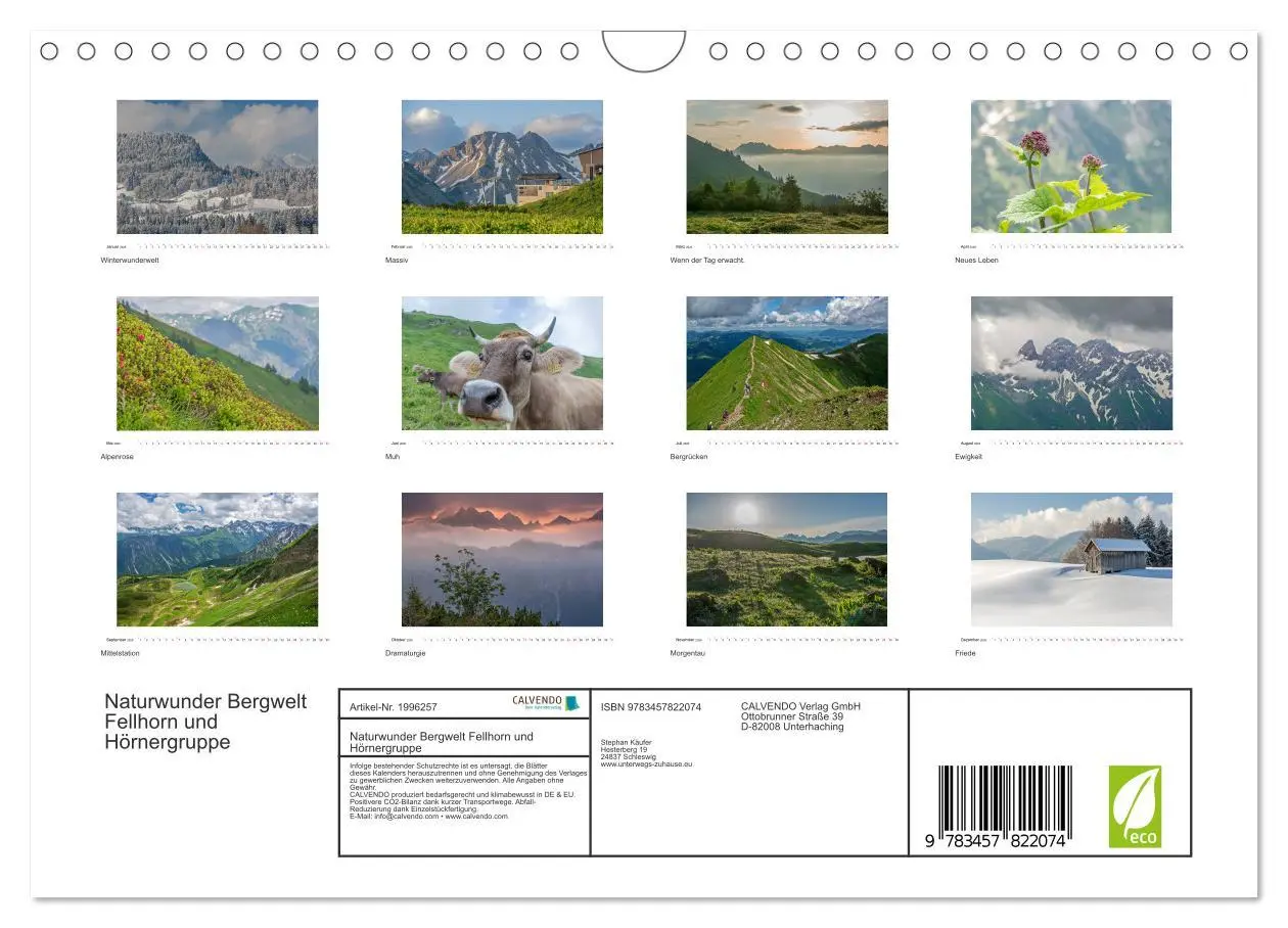 Bild: 9783457822074 | Naturwunder Bergwelt Fellhorn und Hörnergruppe (Wandkalender 2026...