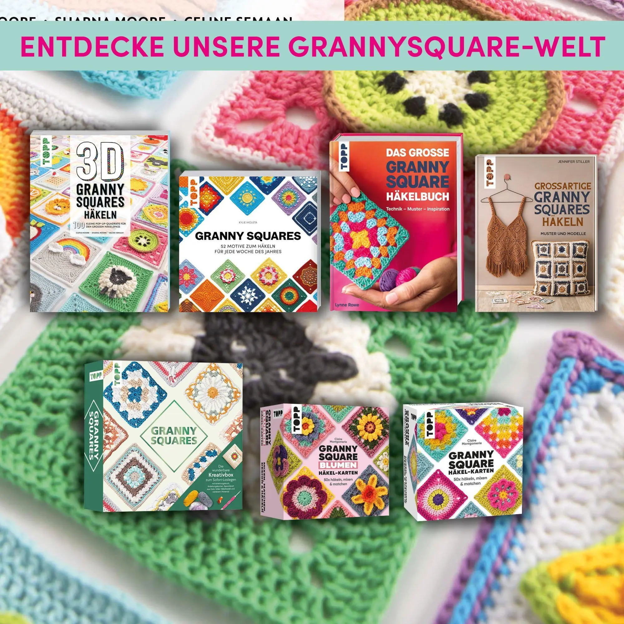 Bild: 9783735872074 | 3D Granny Squares häkeln | Caitie Moore (u. a.) | Taschenbuch | 128 S.