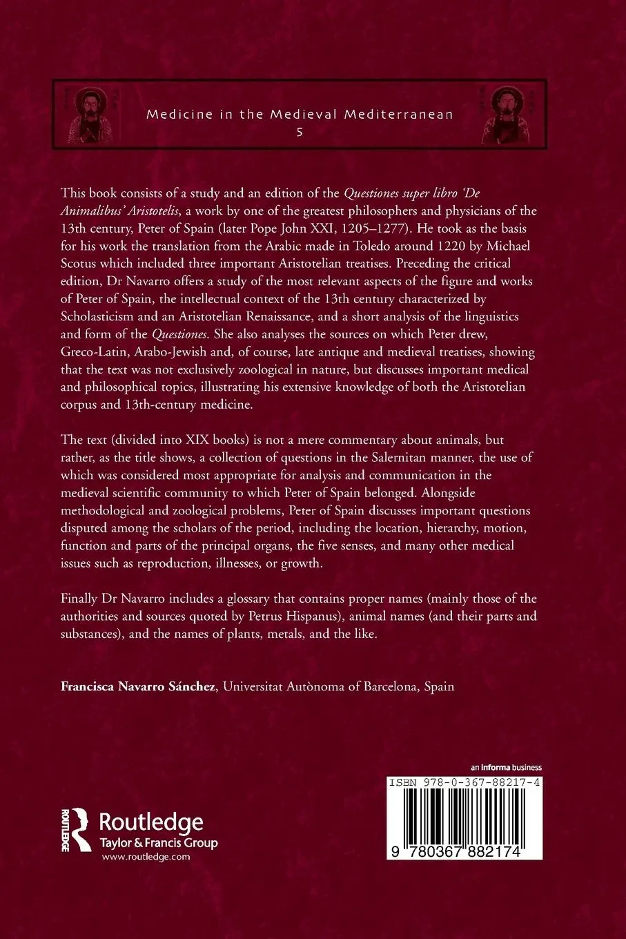 Rückseite: 9780367882174 | Peter of Spain, Questiones super libro De Animalibus Aristotelis