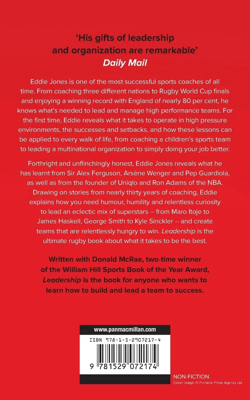 Rückseite: 9781529072174 | Leadership | Lessons From My Life in Rugby | Eddie Jones | Taschenbuch