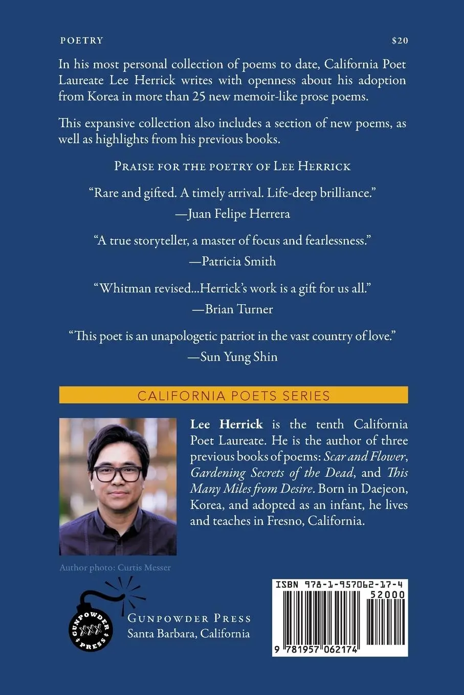 Rückseite: 9781957062174 | In Praise of Late Wonder | Lee Herrick | Taschenbuch | Englisch | 2024