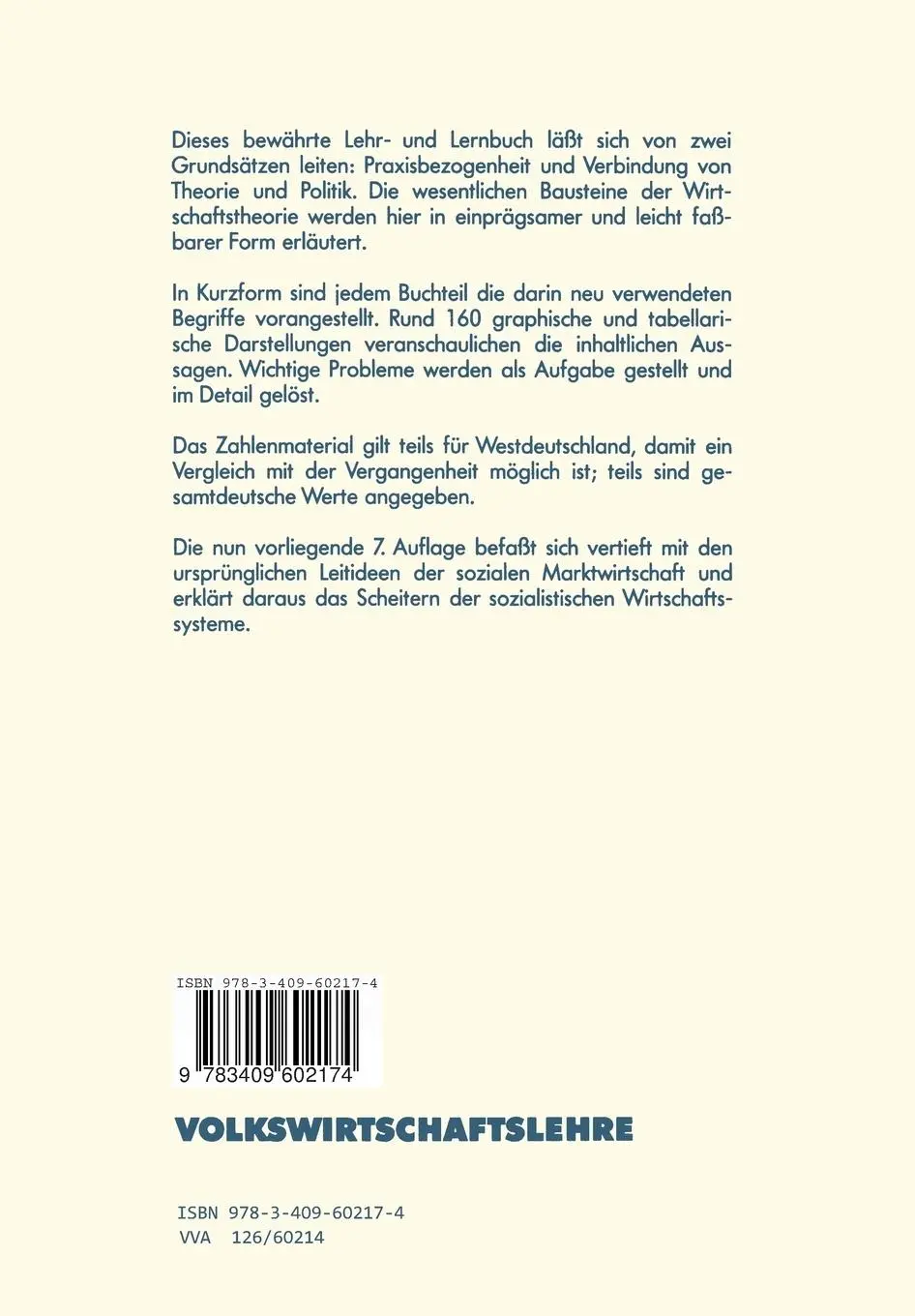 Rückseite: 9783409602174 | Volkswirtschaftslehre | Dieter Dahl | Taschenbuch | 669 S. | Deutsch