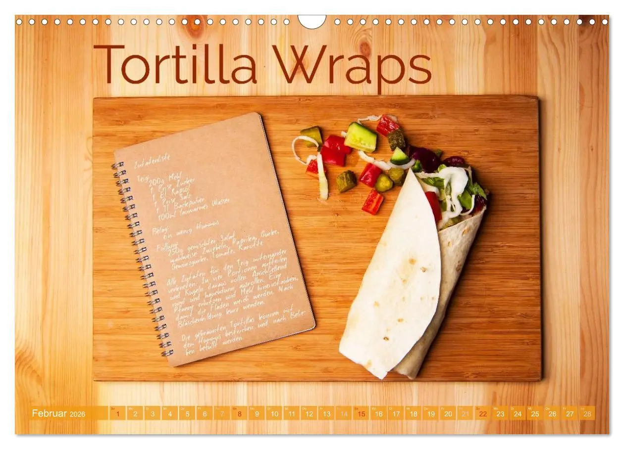 Bild: 9783457982174 | Einfache vegane Rezepte (Wandkalender 2026 DIN A3 quer), CALVENDO...